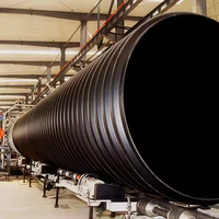 Tuyau ondulé en PEHD flexible haute pression pour drainage, norme ISO PE100, diamètre 6 pouces, meilleur prix usine