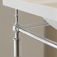 Vasques de vanité victoriennes et déco classiques avec supports en finition chromée ou dorée pour s'adapter aux grands bassins de consoles de salle de bain