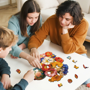 Puzzle de fleurs de coquelicot colorées, taille S/M/L, coins ondulés, jouet éducatif en carton, 101 à 500 pièces, imprimé en couleur, pour tous les âges - Product Image 5