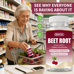 Capsules de racine de betterave pour adultes en marque privée, naturelles, 60 unités, pures, non-OGM et sans gluten, tonique pour le soutien digestif et immunitaire des athlètes - Product Image 4