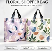 Sac de courses en plastique imprimé en couleur, sac de courses en plastique avec design personnalisé