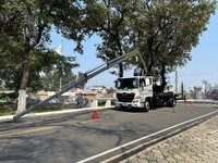 HAOY-Grue de camion mobile à flèche articulée de 8 tonnes, avec télécommande sans fil, manipulateur radio hydraulique articulé, noyau de pompe à engrenages