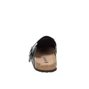 Zoccoli Sabot da Donna in Pelle Nera con Chiusura a Fibbia, Calzature Comode - Product Image 4