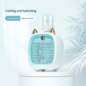 Ventilateur de bureau Little Fox pour l'été, humidificateur et pulvérisateur d'eau rechargeable, avec autocollant Nezha – Vente en gros d'appareils électroménagers d'été de haute qualité - Product Image 5