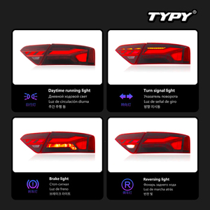 ชุดไฟท้าย TYPY สำหรับ Audi A5 ปี 2008-2016 อัพเกรดเป็นไฟท้าย LED ใหม่ พร้อมไฟวิ่งกลางวันและไฟเลี้ยวแบบเรียงลำดับ - Product Image 5