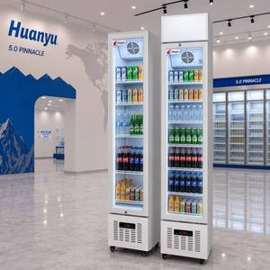 Congélateur vertical mince à compresseur pour la présentation de glaces et de gâteaux avec porte vitrée - Product Image 4