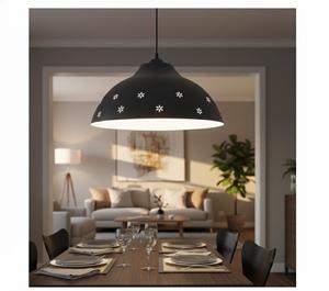 Lámparas Colgantes Minimalistas de Latón con Recubrimiento Negro e Interior Blanco, LED Contemporáneo, Atenuable, Pantalla de Color Personalizable, Fácil Instalación - Product Image 2