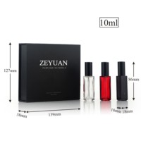 Vide 10ml 1/3OZ Atomiseur Bouteille En Verre Vaporisateur Rechargeable Carré De Parfum Bouteilles D'essai Avec Boîte de Papier Pour Le Parfum Échantillon Kit