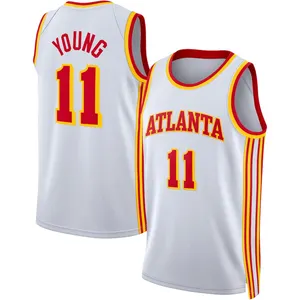 Jersey olahraga tim basket Amerika baru murah 2024 kustom grosir Atlanta #11 Trae Young #21 wilkins jersey