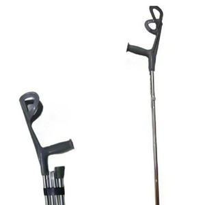 Canne de marche en alliage d'aluminium, réglable en hauteur (91-124 cm) sur 11 niveaux, avec poignée antidérapante et support pour le coude, pour l'aide à la marche - Product Image 2
