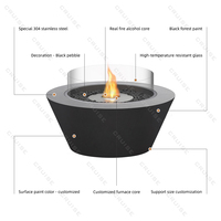 CRUISE Firepit BBQ Outdoor Villa Garden Gril rond autoportant 1000mm Bois/Gaz/Alcool Four Noyau Chauffage sans fumée Cheminée