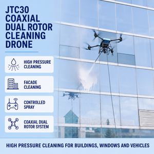 Drone de nettoyage à double rotor coaxial JTC30, nettoyeur haute pression pour le nettoyage des fenêtres de bâtiments, des véhicules et des façades - Product Image 1