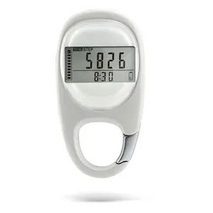 J & R Oefening Fitness Mini Digitale Display 3D Sensor Wandelen Running Stap Afstand Teller Geheugen Carabiner Stappenteller Met Clip