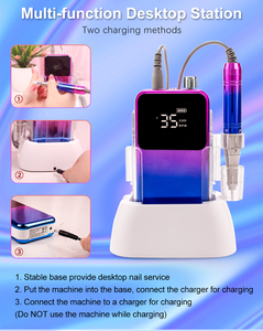 2025 prix de gros compétitif <span class=keywords><strong>65W</strong></span> perceuse à ongles sans fil Rechargeable Portable e-file fraisage <span class=keywords><strong>ponceuse</strong></span> Machine Salon plastique - Product Image 4