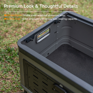 <span class=keywords><strong>Bo</strong></span>îte de rangement en aluminium gris de haute qualité N62, 60 litres, série <span class=keywords><strong>Bo</strong></span> 60, coque rigide résistante aux intempéries pour système d'équipement d'aventure en glamping - Product Image 6