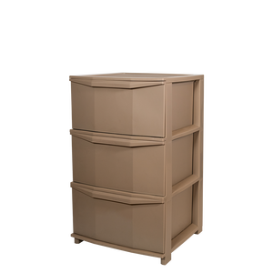 Pratika Cajones de Almacenamiento para Baño 375x370x610mm, Organizador de Juguetes de 3 Niveles Moldeado por Inyección de PP - Product Image 1