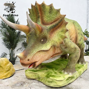 公園やショッピングモール向けの特注デザイン巨大アニマトロニクスリアルなトリケラトプス模型 - Product Image 2