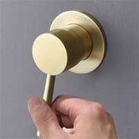 Robinet de salle de bain moderne de luxe en laiton, à poser sur comptoir, sans contact, avec douchette suspendue en forme de goutte d'eau, mitigeur monotrou avec cartouche céramique