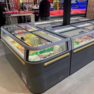 Congélateur coffre à porte vitrée ouverte en haut pour supermarché, pour la crème glacée, avec congélateur automatique sans givre - Product Image 6