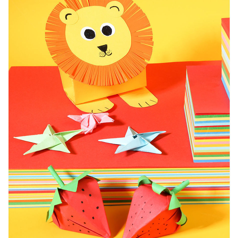 4k wood pulp color cardboard custom 200g children's handmade color paper DIY origami paper cutting manufacturers direct supply