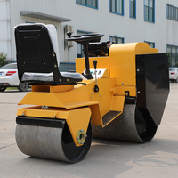 Vente Chaude Compacteur Vibratoire à Double Tambour, Mini-Compacteur d'Asphalte à Moteur, Matériel de Construction Routière