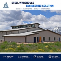 Almacén de Estructura de Acero Resistente a Ciclones de 100 km/h, Edificio Metálico Prefabricado para Logística Industrial Costera