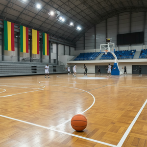 สนามกีฬาในร่มที่มีดีไซน์ทันสมัยและโครงสร้างเหล็กสำเร็จรูปน้ำหนักเบา เหมาะสำหรับบาสเกตบอล เทนนิส และแบดมินตัน - Product Image 4