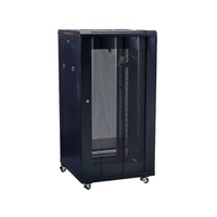 Armoire réseau 19 pouces 18U économique 600x1000x600mm, rack de serveur sur pied avec porte en verre trempé pour centre de données