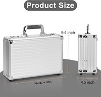 Boîte de rangement portable antichoc et anti-poussière avec double serrure à combinaison pour argent liquide et bijoux OEM