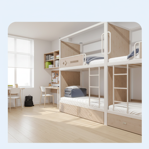 Camas Cápsula para Hotel, Literas Metálicas con Cortina y Almacenamiento para Jóvenes y Adultos, Diseño Moderno y Duradero - Product Image 4