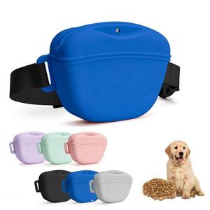 Silicone Dog Treat Pouch For Training Clicker Treat Bag For Leash Magnetic Closure Waist Clip