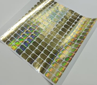 Autocollants personnalisés holographiques laser dorés anti-contrefaçon (50 pièces) pour étiquettes arrière de produits, idéaux pour fêtes, jeux, tir, vidéo, cadeaux et jouets