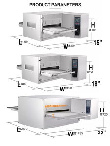 Nuovo Forno per Pizza a Nastro Trasportatore Commerciale a Gas ed Elettrico in Acciaio Inox ad Alta Produttività con Materie Prime per Panifici - Product Image 5