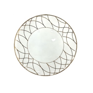 Dòng Vàng Gốm Vòng Sang Trọng đắt tiền Tấm Tốt Xương Trung Quốc Vàng Proclain Từ Sơn Tây Trung Quốc Bộ Đồ Ăn - Product Image 5