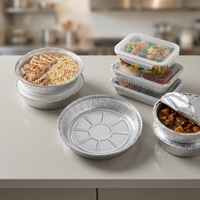 Plat à tarte et plat à rôtir en aluminium industriel, épais, de qualité alimentaire, résistant au four, avec plateau en plastique