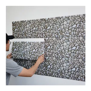 थोक 3d पीवीसी दीवार पैनलों पत्थर-कारखाने पर्यावरण 30x60cm ईंट पत्थर प्रकृति दीवार पैनलों स्वयं चिपकने वाला 3D दीवार स्टीकर सजावट निविड़ अंधकार वॉलपेपर