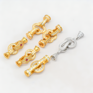 Đồ trang sức phụ kiện bán buôn S925 <span class=keywords><strong>Sterling</strong></span> <span class=keywords><strong>Silver</strong></span> flower Clasp nối cho DIY phụ nữ ngọc trai đá Vòng đeo tay vòng cổ - Product Image 1