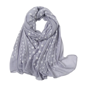 Moda puntos redondos protector solar suave chal nuevo estilo algodón Lino bufanda regalo Hijab chal bufanda para mujer - Product Image 2