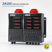 Système de surveillance des gaz fixe ZA100, 8 canaux, contrôleur d'alarme de gaz industriel pour la sécurité et l'environnement des usines