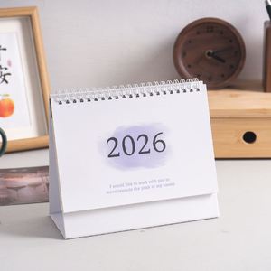 X418 ขายส่ง ปฏิทินตั้งโต๊ะแบบใหม่ปี 2026 สำหรับใช้ในบ้านและสำนักงาน ตกแต่งพร้อมนาฬิกากระดาษ ปฏิทินตั้งโต๊ะแบบพลิกหน้ารายเดือน ปรับแต่งได้ - Product Image 4