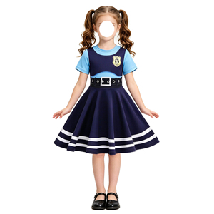 Disfraz de conejo Judy para niños, disfraz de fantasía de Halloween para niñas, trajes para el Día del Niño, vestidos para actuaciones en el escenario escolar - Product Image 2