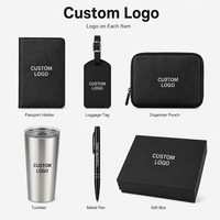 Coffret Cadeau Personnalisé pour Clients d'Entreprise : Carnet A5 en Cuir Rigide Cousu, Stylo Métallique, Tasse en Céramique – Remerciement