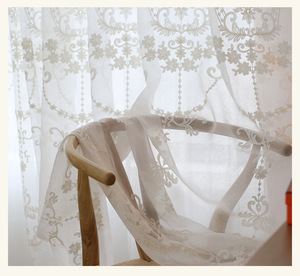 <span class=keywords><strong>Pizzo</strong></span> ricamato classico floreale di colore bianco romano <span class=keywords><strong>Tulle</strong></span> <span class=keywords><strong>tende</strong></span> trasparenti per soggiorno <span class=keywords><strong>tende</strong></span> di lusso - Product Image 4