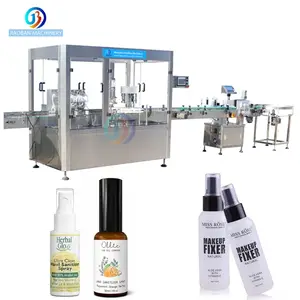 Máquina de enchimento de spray de névoa automática, spray automático para preenchimento de cosméticos, máquina de enchimento de tampa, JB-P4