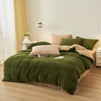 Housse de couette brodée, ensemble de draps en velours, housse de couette rayée, couvre-lit blanc pour hôtel, drap de lit en velours, draps blancs pour hôtel