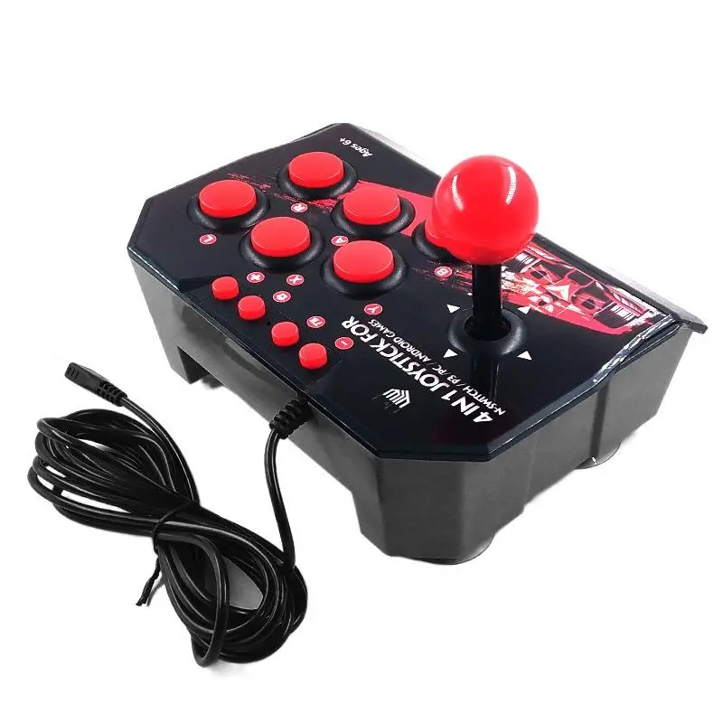 Consola de juegos portátil Popular N-switch 4 en 1 Joystick de cable para volante de juegos Retro Arcade Video