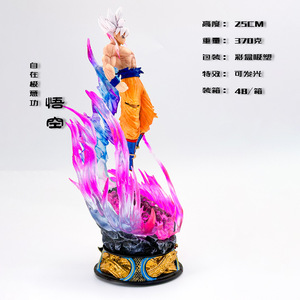 Statua da Collezione Super Warrior Son Wukong con Base Fiamma Energetica, Figurina in PVC Bianca, Giocattolo Anime Premium, Decorazione per Scrivania - Product Image 5
