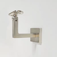 Support mural en acier inoxydable 304 pour main courante, forme en L plate, pour tube carré, fixation de balustrade d'escalier