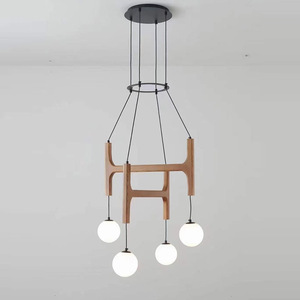 French Style Vintage Loft Chandelier Solid Wood Round <b>LED</b> Pendant <b>Light</b> For Living Room Dining Room Modern Design - Product Image 4