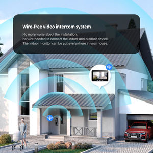 5000mAh IP65 wasserdichte drahtlose <span class=keywords><strong>Video</strong></span>-Türklingelkamera Bewegungserkennung Home Security Kameramonitor mit 4-Zoll-LCD-Display - Product Image 3